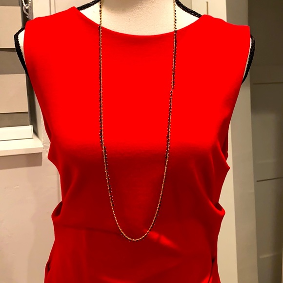NICOLE MILLER bodycon ruched red dress EUC - Picture 3 of 15